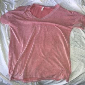 Re and white vertical stripes wool top!